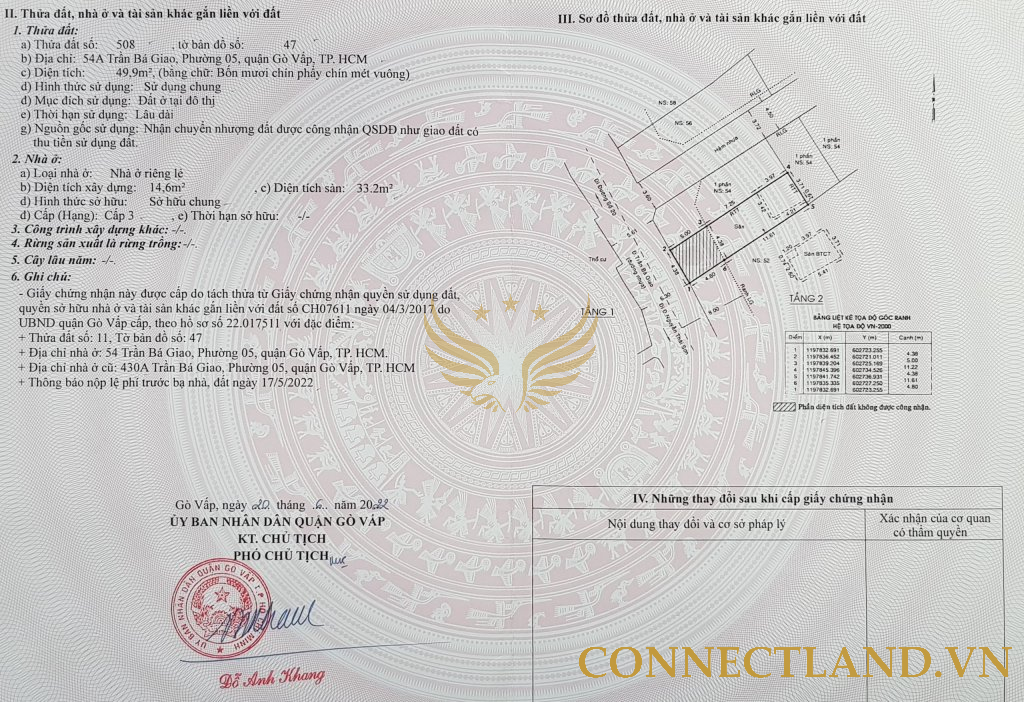 Bán Khách Sạn 54 Trần Bá Giao Phường 5 Quận Gò Vấp