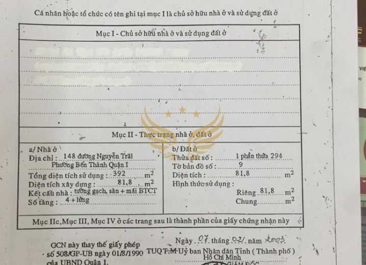 Bán Nhà 146-148 Nguyễn Trãi Phường Phạm Ngũ Lão Quận 1