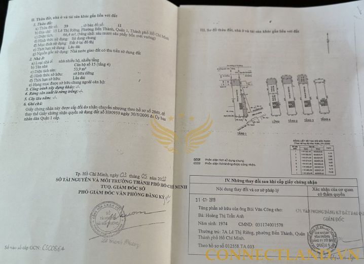 Bán Nhà 15 Lê Thị Riêng Phường Bến Thành Quận 1