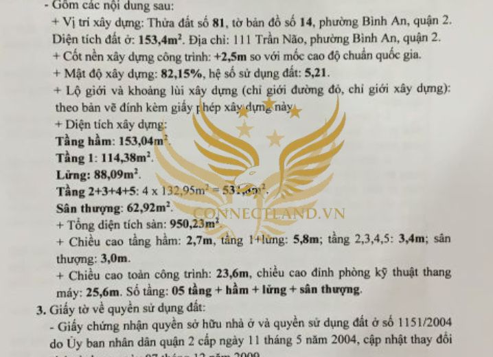 Cho Thuê Tòa nhà 111 Trần Não Phường Bình An Quận 2