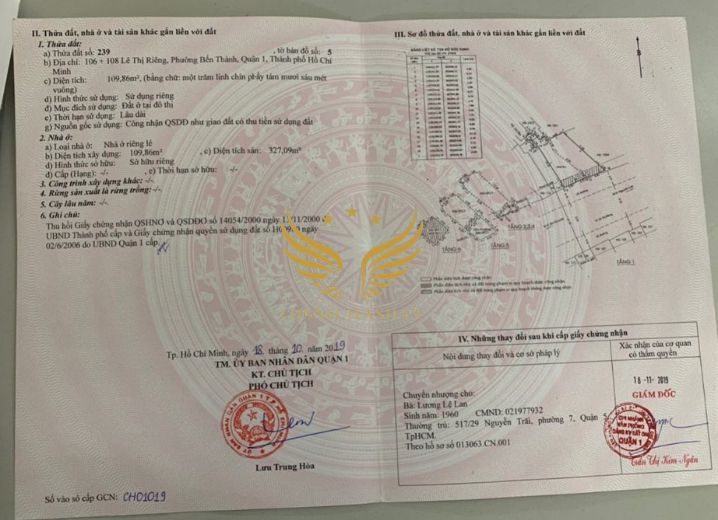 Cho Thuê Tòa nhà 106-108 Lê Thị Riêng Phường Bến Thành Quận 1
