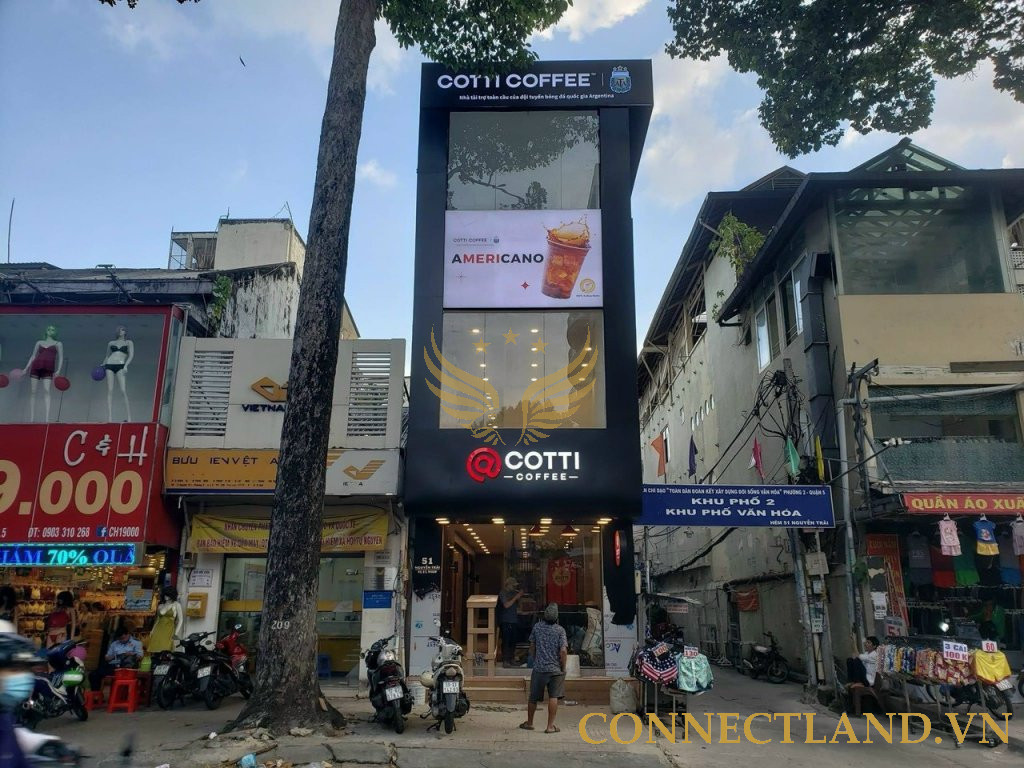 Cho Thuê Mặt Bằng GÓC 2MT số 51 đường Nguyễn Trãi và hẻm 53, phường 2, Quận 5, DT: 4x18m, 1 trệt, 2 lầu, DTSD: 216m2