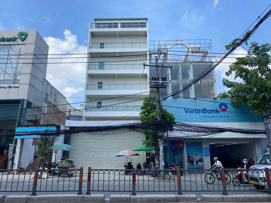 Cho Thuê Mặt Bằng Mặt Tiền 663 Đường Quang Trung, Phường 11, Quận Gò Vấp, DT: 9x32m, 1 Hầm, 1 Trệt, 1 Lửng, 4 Lầu, ST, TM, DTSD: 1.440m2