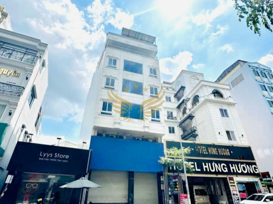 Cho Thuê Tòa Nhà GÓC 2MT số 236 Đường Nguyễn Thái Bình, Phường 12, Quận Tân Bình, DT: 8x12m, 1 hầm 1 trệt 1 lửng 5 lầu TM, DTSD: 576 m2