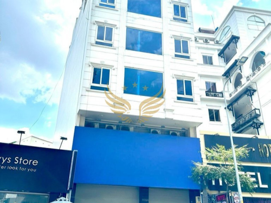 Cho Thuê Tòa Nhà GÓC 2MT số 236 Đường Nguyễn Thái Bình, Phường 12, Quận Tân Bình, DT: 8x12m, 1 hầm 1 trệt 1 lửng 5 lầu TM, DTSD: 576 m2