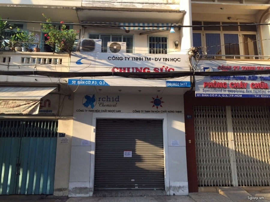 Cho Thuê Mặt Bằng Mặt Tiền  59 Đường Bàn Cờ, Phường 3, Quận 3, DT: 4x22m, 1 Trệt 2 Lầu, DTSD 264m2