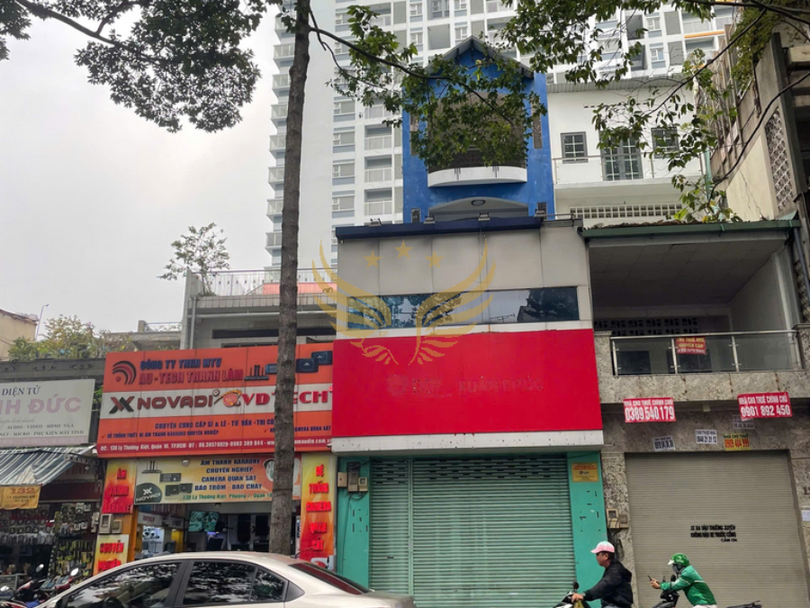Cho Thuê Mặt Bằng Mặt Tiền Số 128 Đường Lý Thường Kiệt, Phường 7, Quận 10, DT: 6x23m, 1 trệt, 1 lửng, 2 lầu, ST,  DTSD: 414m2