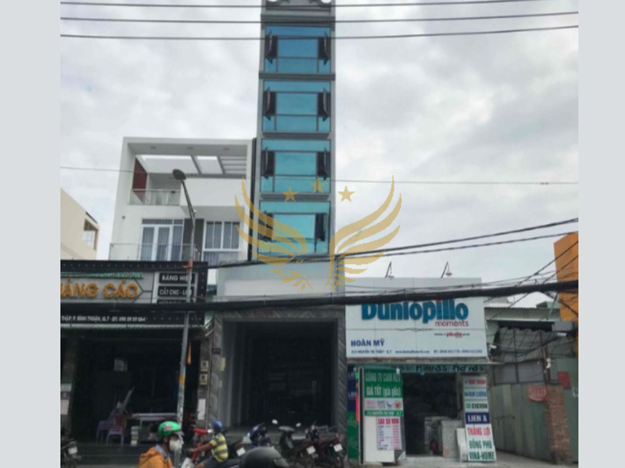 Cho Thuê Mặt Bằng Mặt Tiền Số 214 Đường Nguyễn Thị Thập, Phường Bình Thuận, Quận 7, DT: 4.2x25m, 1 trệt, 5 lầu, thang máy, DTSD: 630m2