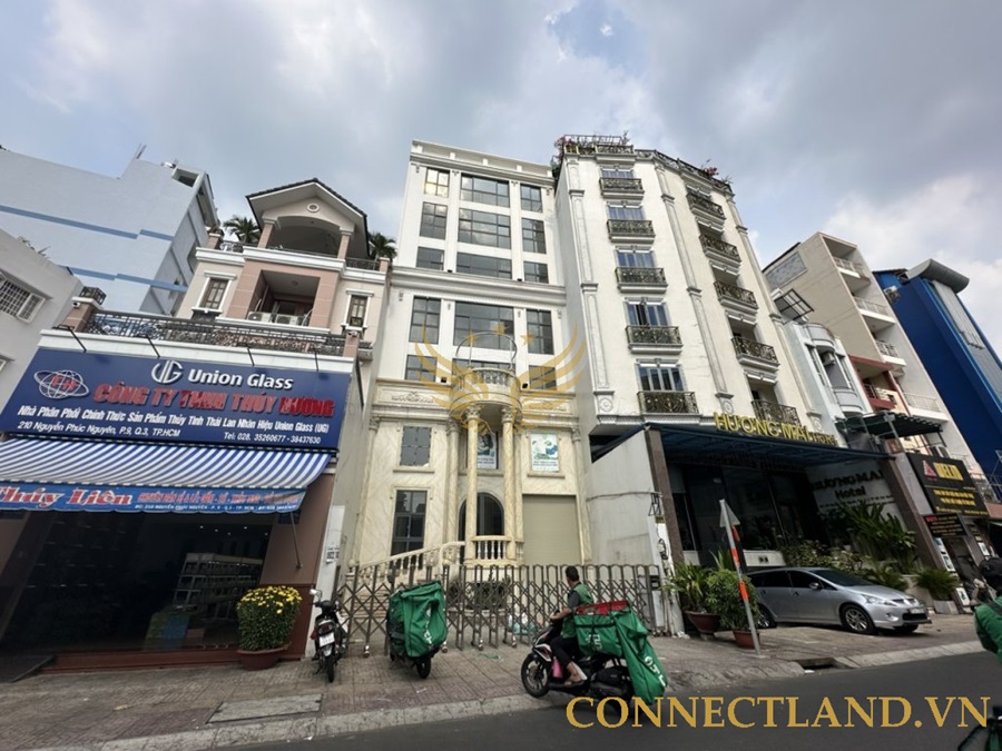 Cho Thuê Mặt Bằng Mặt Tiền 208 Đường Nguyễn Phúc Nguyên, Phường 9, Quận 3,DT: 9x24m, 1 Hầm 1 Trệt 1 Lửng 6 Lầu Thang Máy, DTSD 1512m2