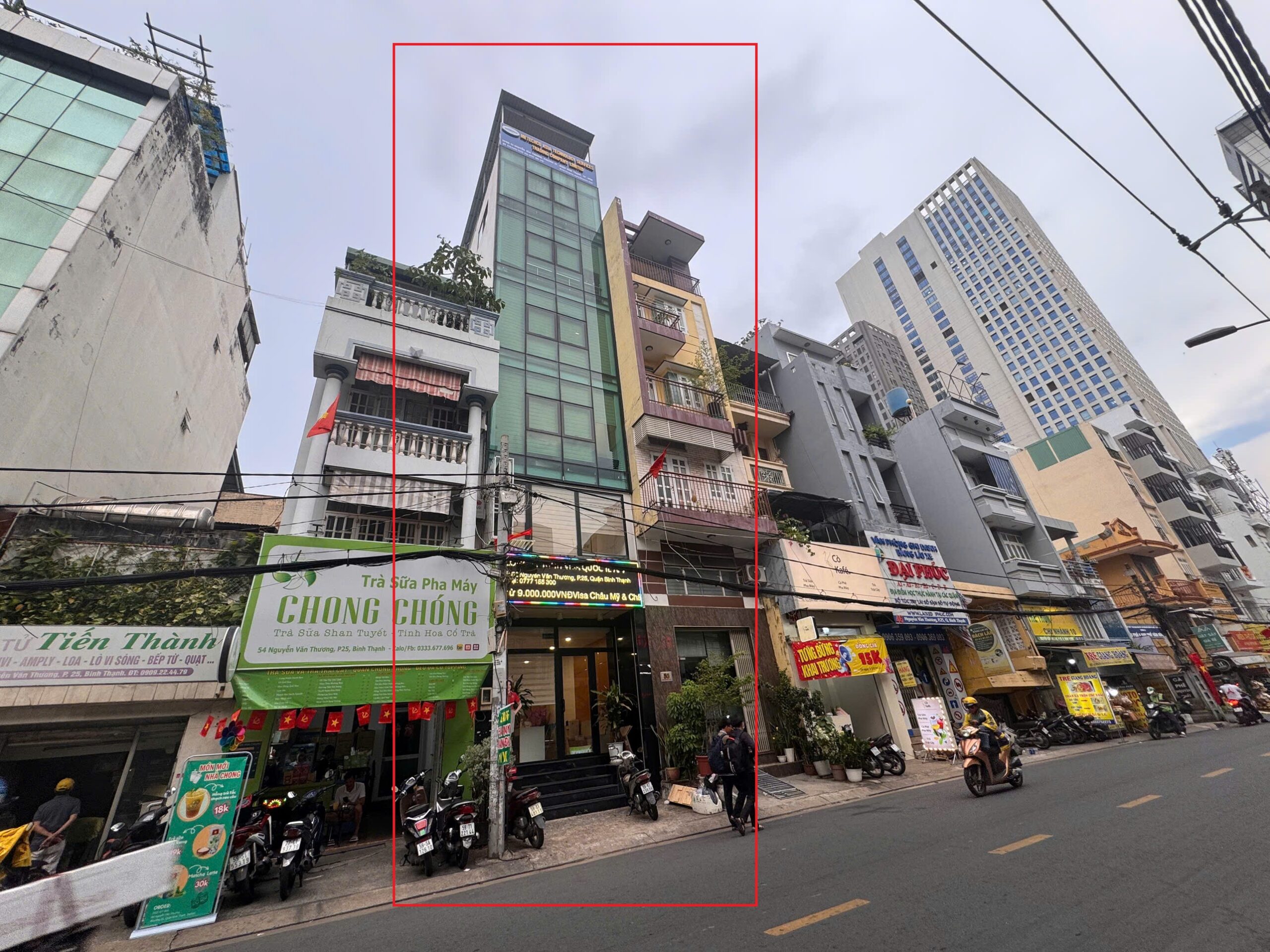 Cho Thuê Mặt Bằng Mặt Tiền số 52 Đường Nguyễn Văn Thương, Phường 25, Quận Bình Thạnh, DT: 4.2×14.5m, 1 trệt 5 lầu ST TM, DTSD: 362m2