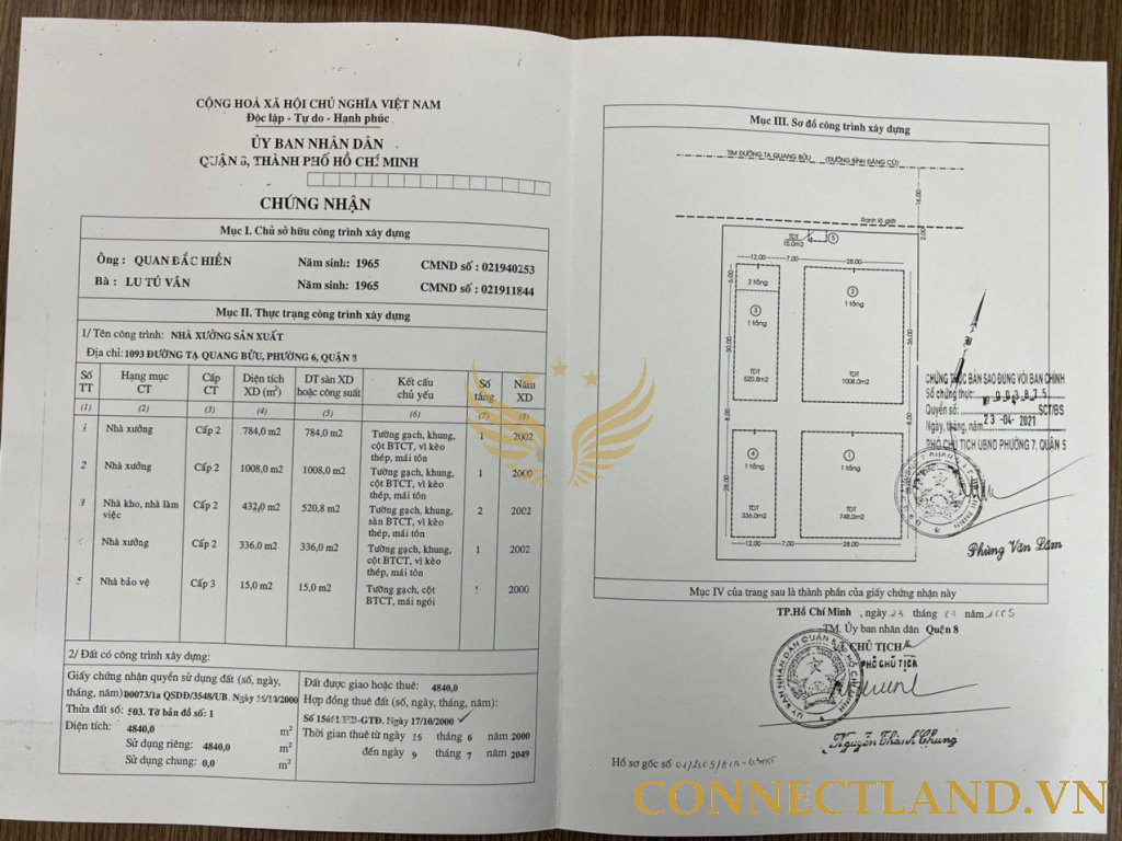 Bán nhà xưởng 1097 Tạ Quang Bửu phường 6 Quận 8