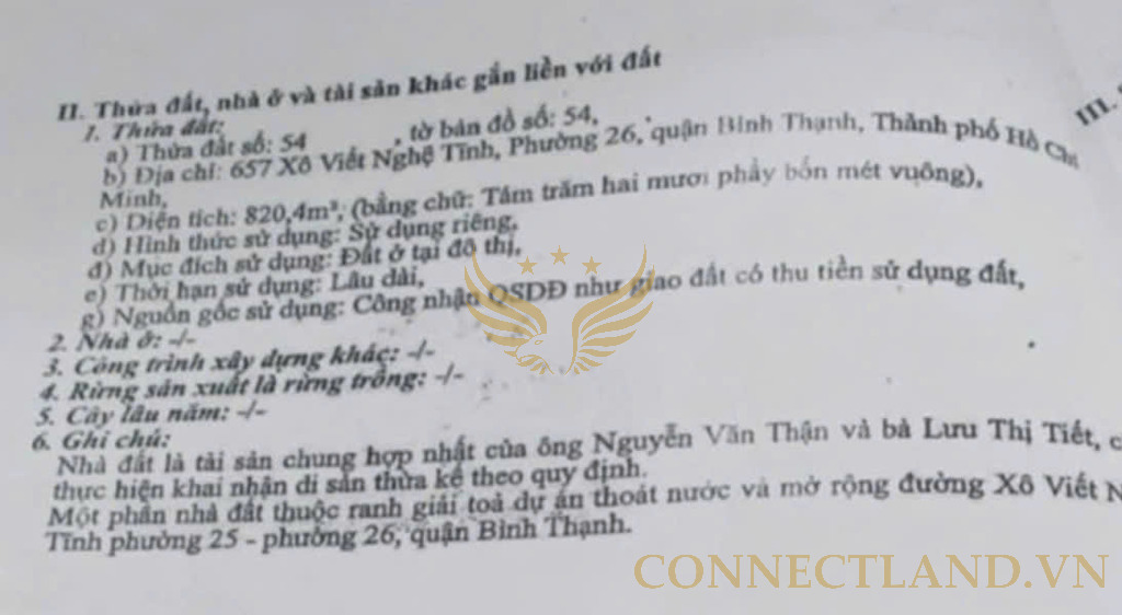 Bán Nhà 657 Xô Viết Nghệ Tĩnh Phường 26 Quận Bình Thạnh