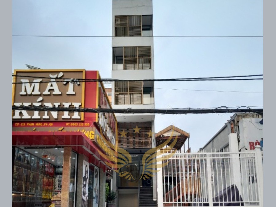 Cho Thuê Tòa Nhà Mặt Tiền Số 217-219 Đường Phạm Hùng, phường 4, Quận 8, DT: 8x40m, 1 hầm, 1 trệt, 5 lầu, thang máy, DTSD: 500m2