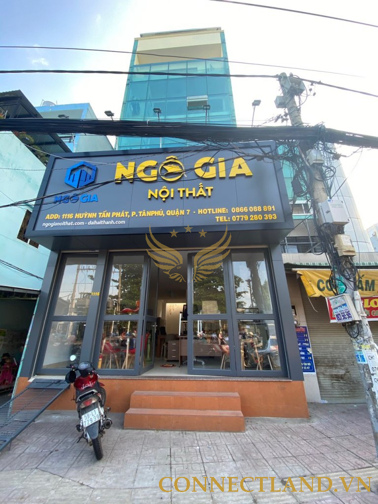 Cho Thuê Nhà Mặt Tiền 1116 đường Huỳnh Tấn Phát, phường Tân Phú, Quận 7, DT: 5.8×14.3m, 1 Trệt 6 Lầu Thang Máy, DTSD 580m2