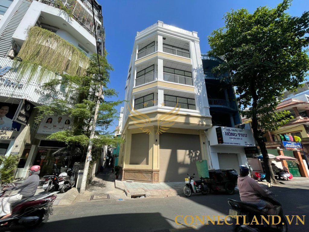 Cho Thuê Tòa Nhà GÓC 2MT số 38/1Bis Đường Trần Khắc Chân, Phường Tân Định, Quận 1, DT: 7.9×13.5m, 1 hầm, 1 trệt, 3 lầu, TM, DTSD: 533m2