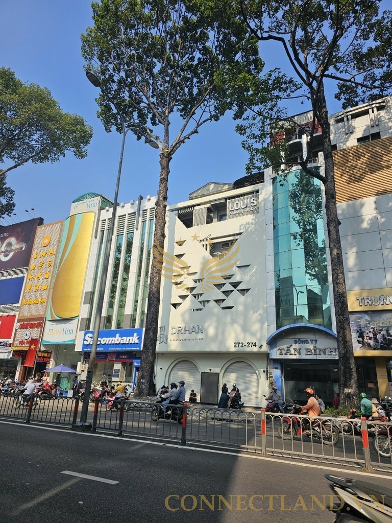 Cho Thuê Tòa Nhà Mặt Tiền 272-274 đường 3/2, phường 12, Quận 10, DT: 9.2x16m, 1 Trệt 1 Lửng 3 Lầu, DTSD 588m2