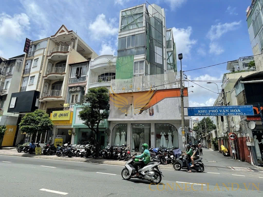 Cho Thuê Tòa Nhà Mặt Tiền 81 đường Hồ Văn Huê , Phường 9, Quận Phú Nhuận, DT: 7x16m, 1 Trệt 4 Lầu Thang Máy, DTSD 560m2