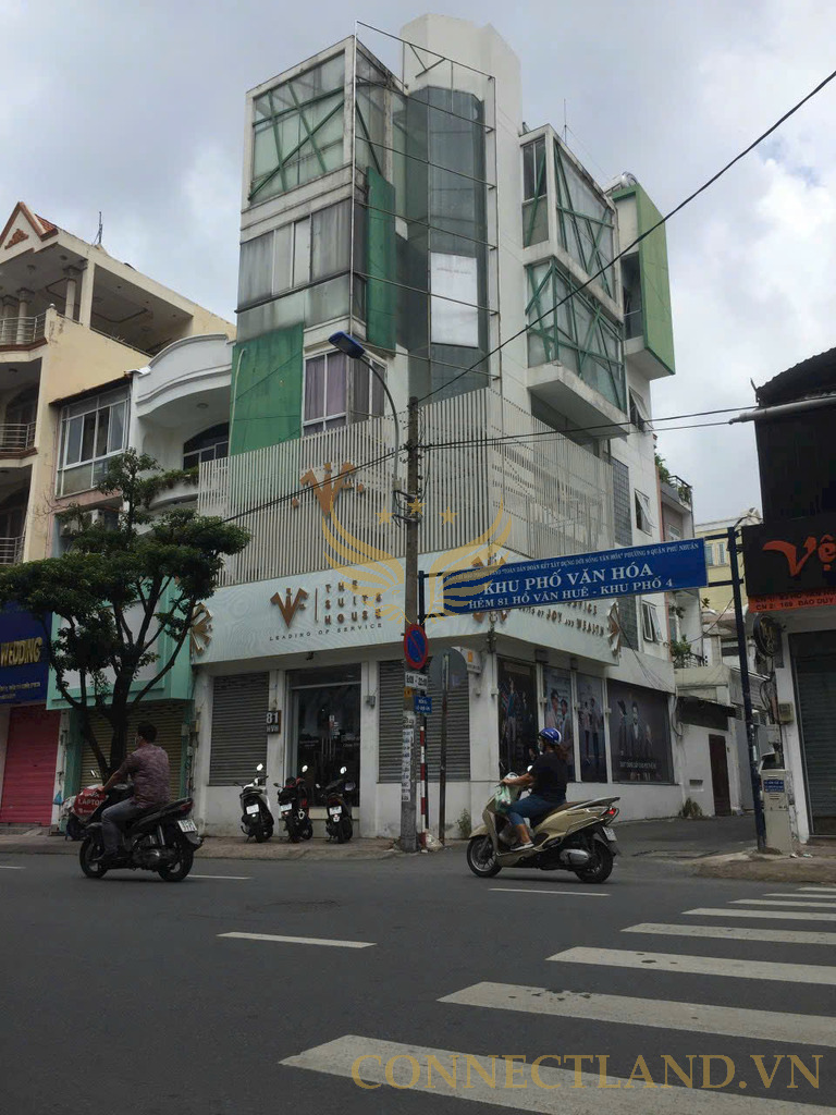 Cho Thuê Tòa Nhà Mặt Tiền 81 đường Hồ Văn Huê , Phường 9, Quận Phú Nhuận, DT: 7x16m, 1 Trệt 4 Lầu Thang Máy, DTSD 560m2