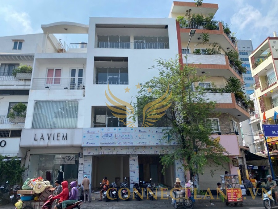 Cho Thuê Nhà Mặt Tiền 291A-291B Đường Võ Văn Tần, Phường 5, Quận 3 , DT: 7.41×14.23m Nở Hậu 13m, 1 Trệt 3 Lầu, ST, DT Đất: 134m2