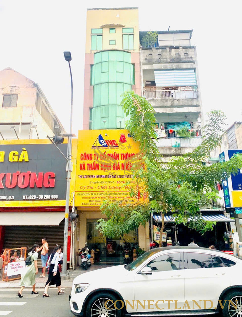 Cho Thuê Nhà Mặt Tiền Số 359 Đường Nguyễn Trãi, Phường Nguyễn Cư Trinh, Quận 1, DT: 4.2x32m, 1 Trệt 4 Lầu, Tổng DT Sàn Sử Dụng: 576.5m2