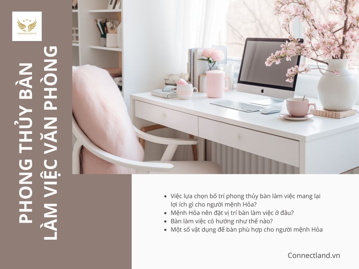 Bố trí phong thủy bàn làm việc cho người mệnh Hỏa