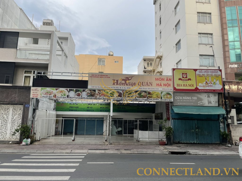 Cho Thuê Mặt Bằng 169 Võ Thị Sáu Phường 7 Quận 3