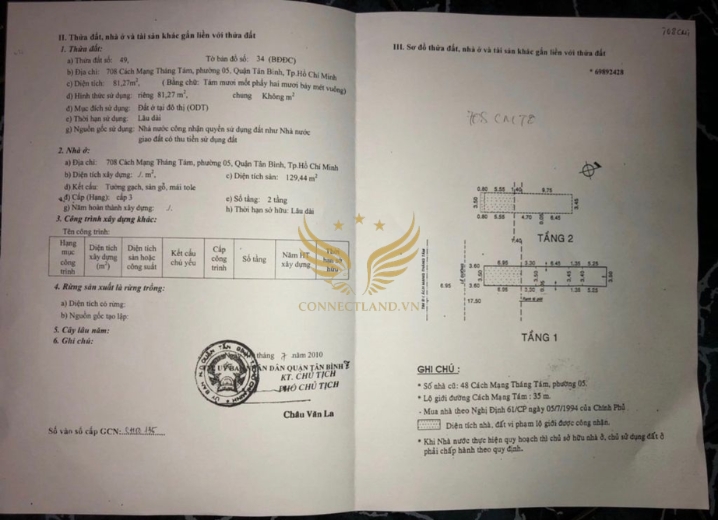 Bán Nhà 708-710-712 Cách Mạng Tháng Tám Phường 5 Quận Tân Bình